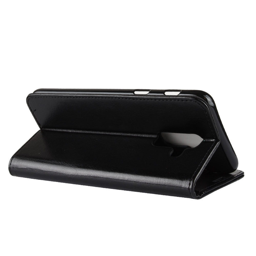 Crazy Horse PU Leather Wallet Phone Casing for Samsung Galaxy A6 Plus (2018) / A9 Star Lite