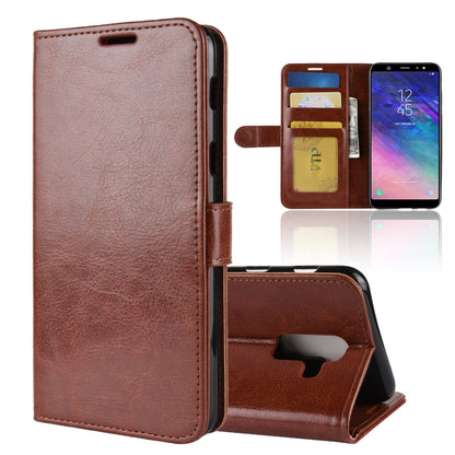 Crazy Horse PU Leather Wallet Phone Casing for Samsung Galaxy A6 Plus (2018) / A9 Star Lite