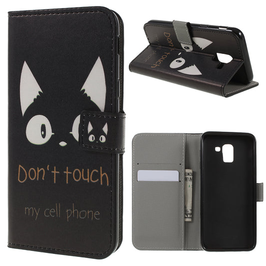 Pattern Printing Wallet Stand Leather Case for Samsung Galaxy J6 (2018)