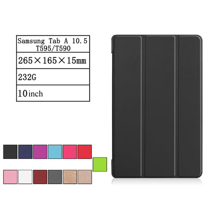 Tri-fold Stand PU Leather Smart Case for Samsung Galaxy Tab A 10.5 T595/T590