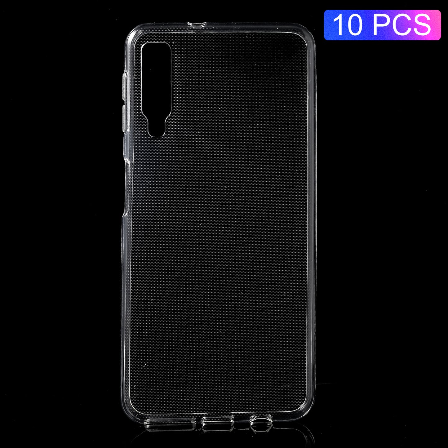 10PCS Clear TPU Case with Non-slip Inner for Samsung Galaxy A7 (2018)