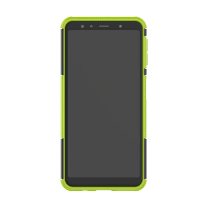 2-in-1 Tyre Pattern PC + TPU Hybrid Case with Kickstand for Samsung Galaxy A7 (2018) A750