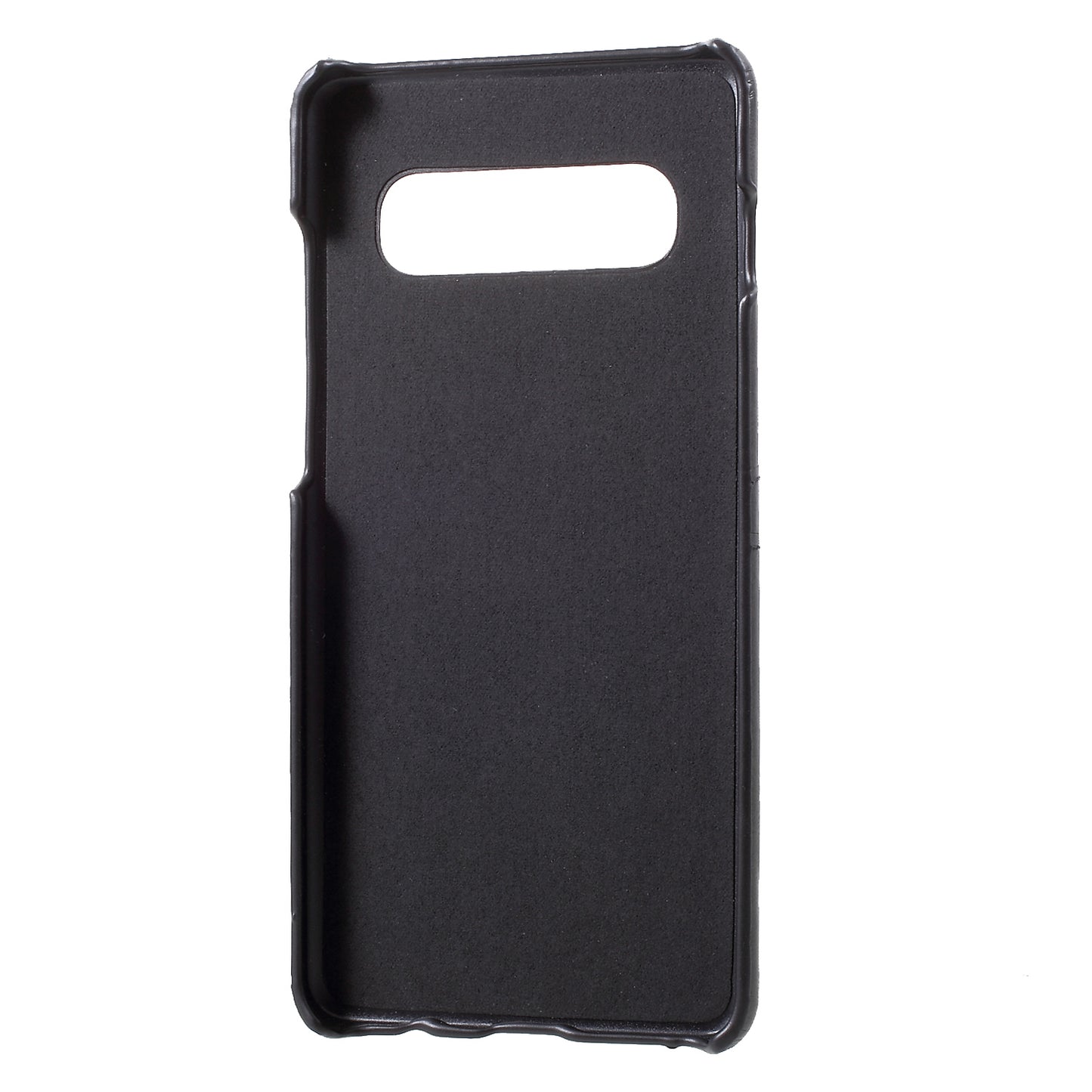 For Samsung Galaxy S10 PU Leather Coated PC Hard Cover with 2 Card Slots