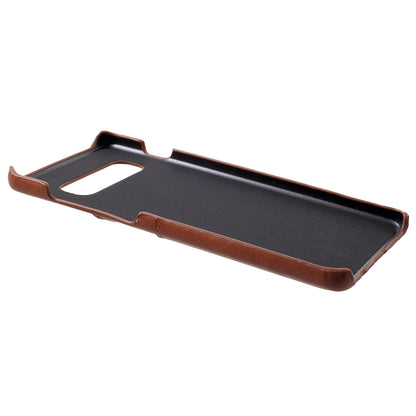 For Samsung Galaxy S10 PU Leather Coated PC Hard Cover with 2 Card Slots