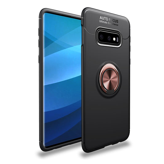 Finger Ring Kickstand TPU Phone Case for Samsung Galaxy S10e (Built-in Magnetic Metal Sheet)