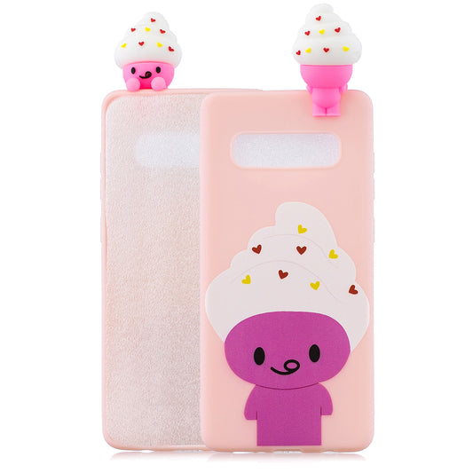 3D Cute Doll Pattern Printing TPU Case for Samsung Galaxy S10 Plus