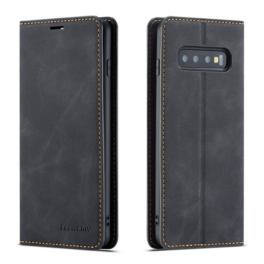 FORWENW Fantasy Series Silky Touch Leather Wallet Case for Samsung Galaxy S10