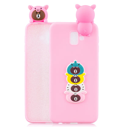 3D Cute Doll / Pattern Printing / TPU Phone Case for Samsung Galaxy J6 Plus J610F / J6 Prime
