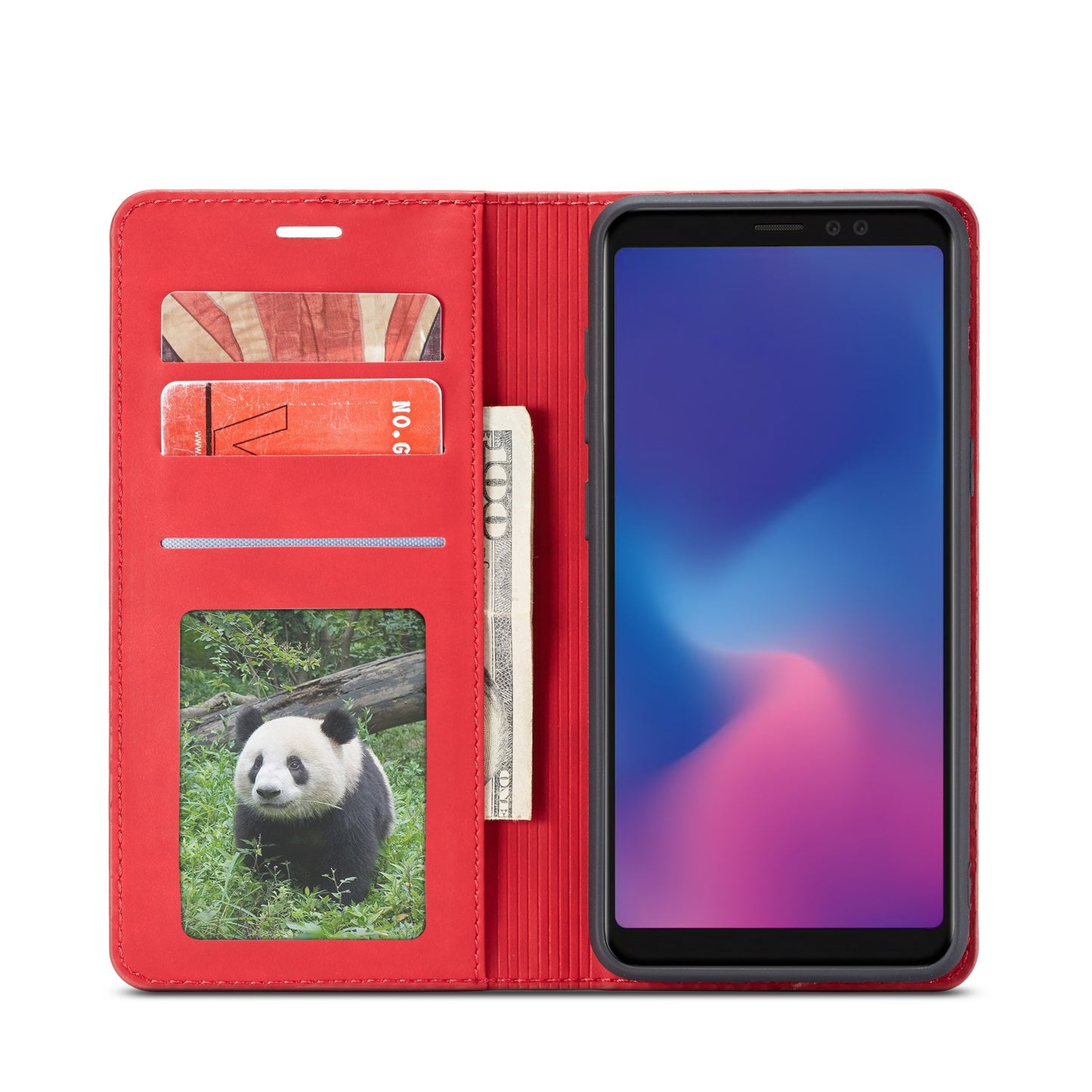 FORWENW Fantasy Series Silky Touch Leather Wallet Case for Samsung Galaxy A8 (2018)