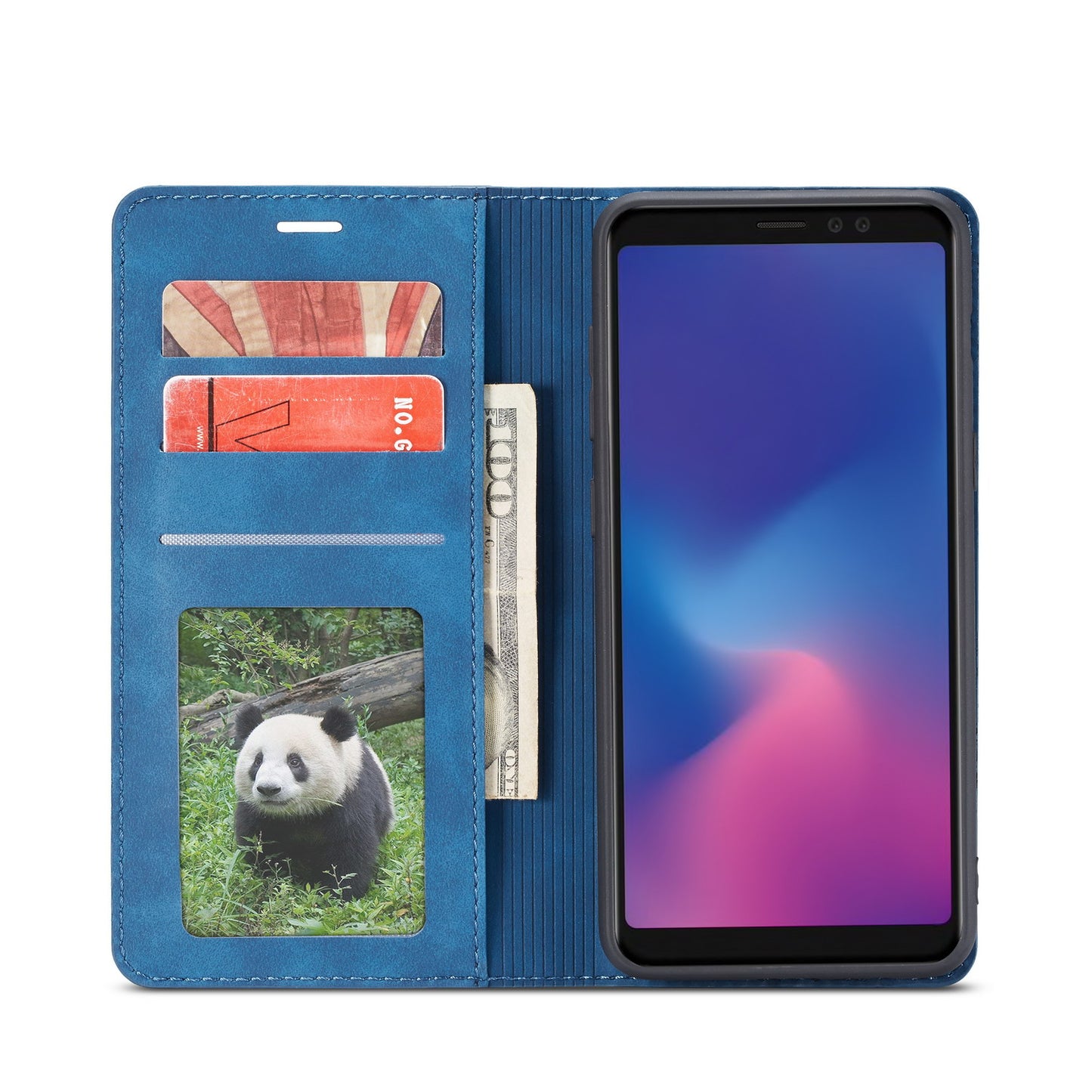 FORWENW Fantasy Series Silky Touch Leather Wallet Case for Samsung Galaxy A8 (2018)