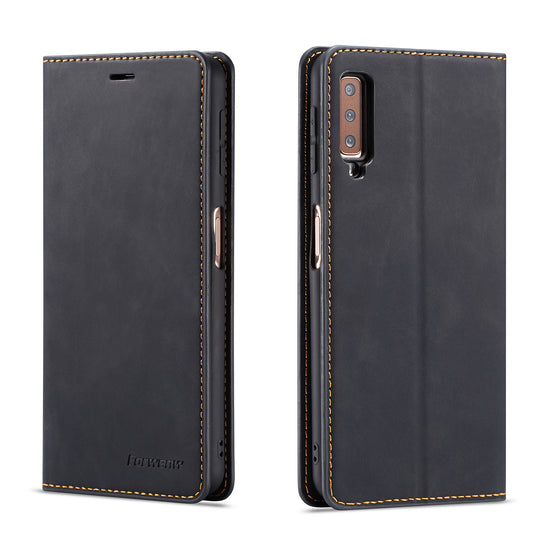 FORWENW Fantasy Series Silky Touch Leather Wallet Case for Samsung Galaxy A7 (2018)
