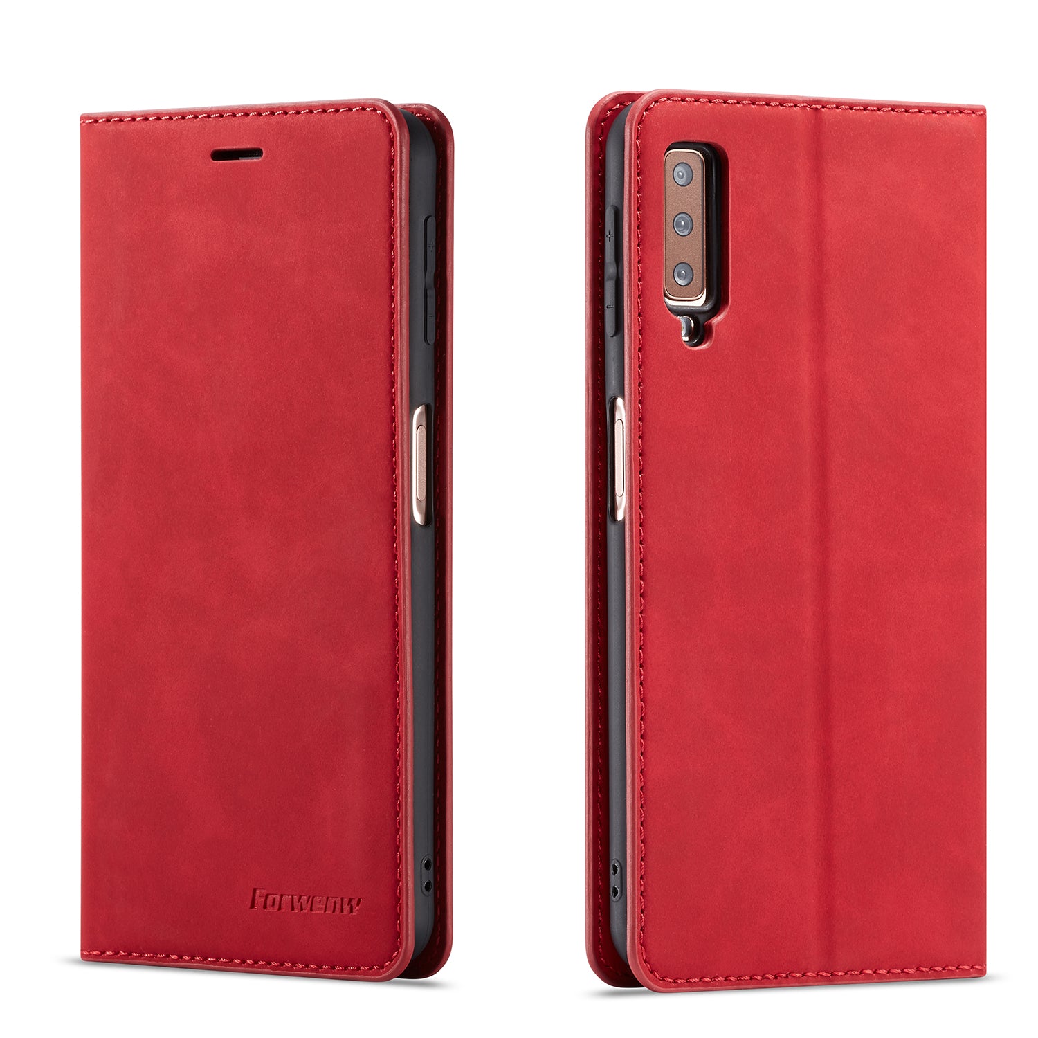 FORWENW Fantasy Series Silky Touch Leather Wallet Case for Samsung Galaxy A7 (2018)