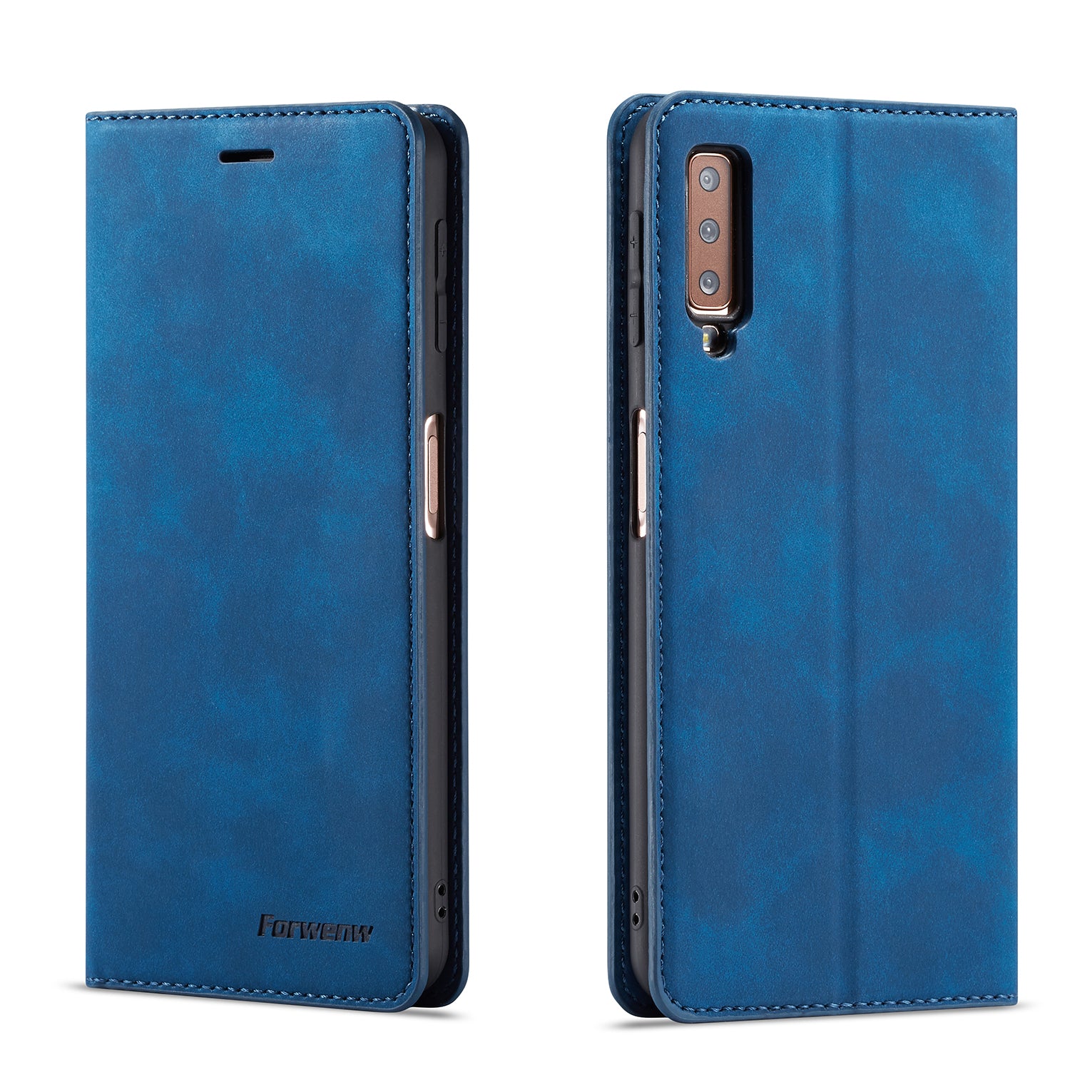FORWENW Fantasy Series Silky Touch Leather Wallet Case for Samsung Galaxy A7 (2018)
