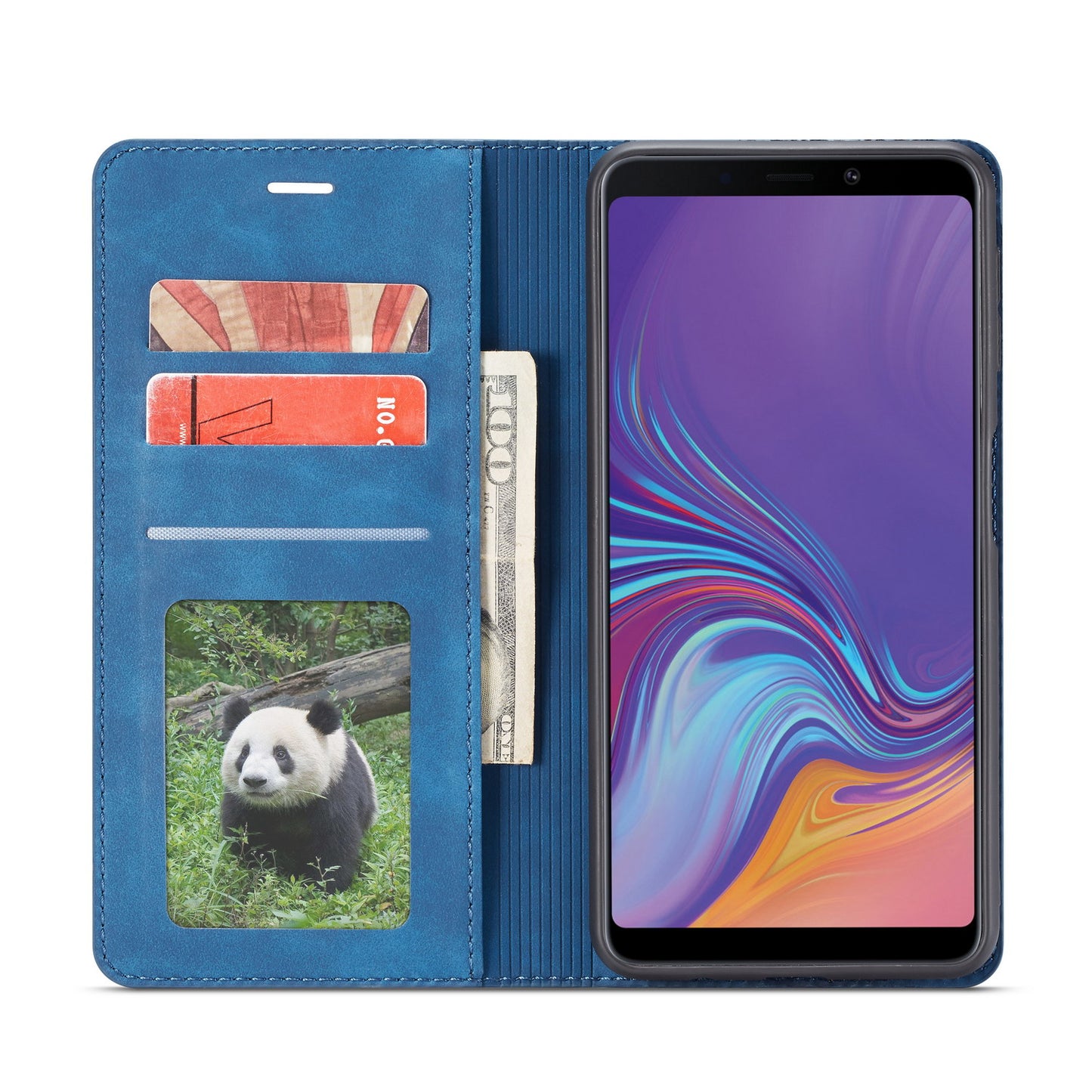 FORWENW Fantasy Series Silky Touch Leather Wallet Case for Samsung Galaxy A7 (2018)
