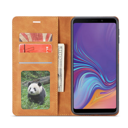FORWENW Fantasy Series Silky Touch Leather Wallet Case for Samsung Galaxy A7 (2018)