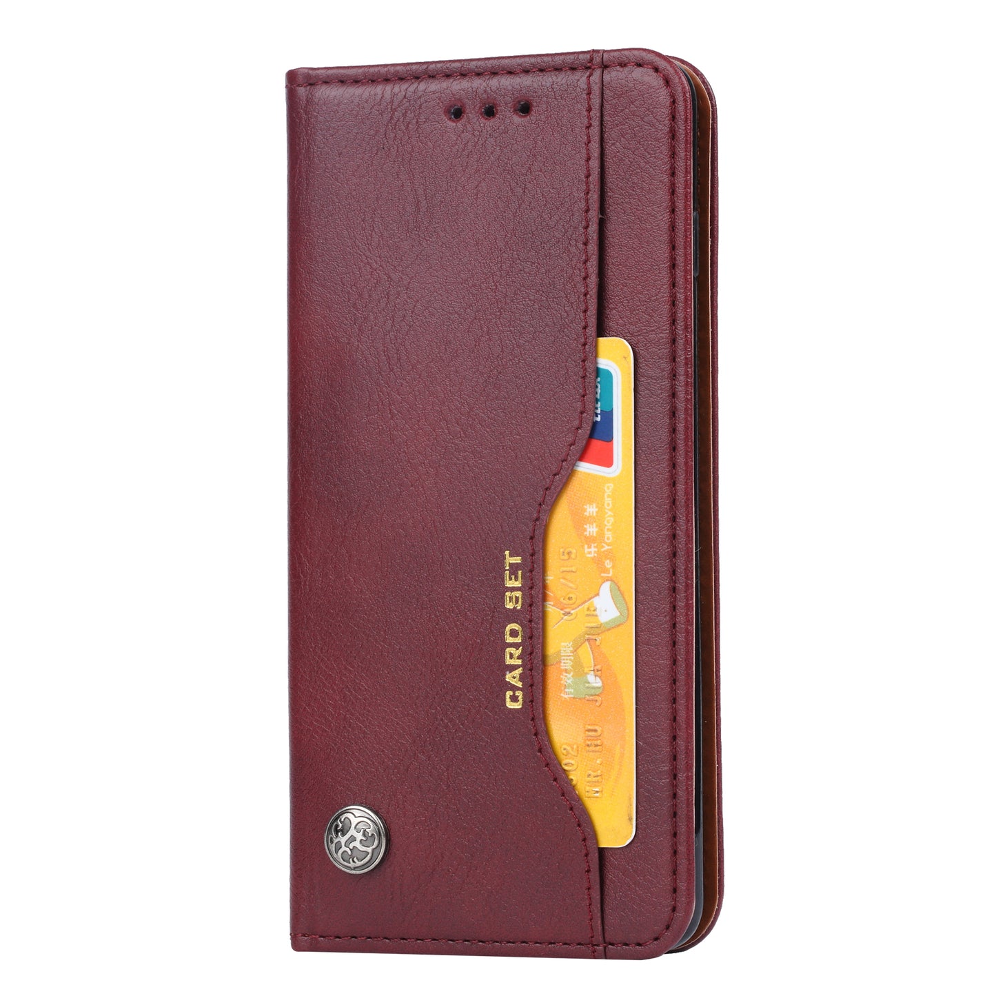 PU Leather Auto-absorbed Stand Wallet Phone Case for Samsung Galaxy S10