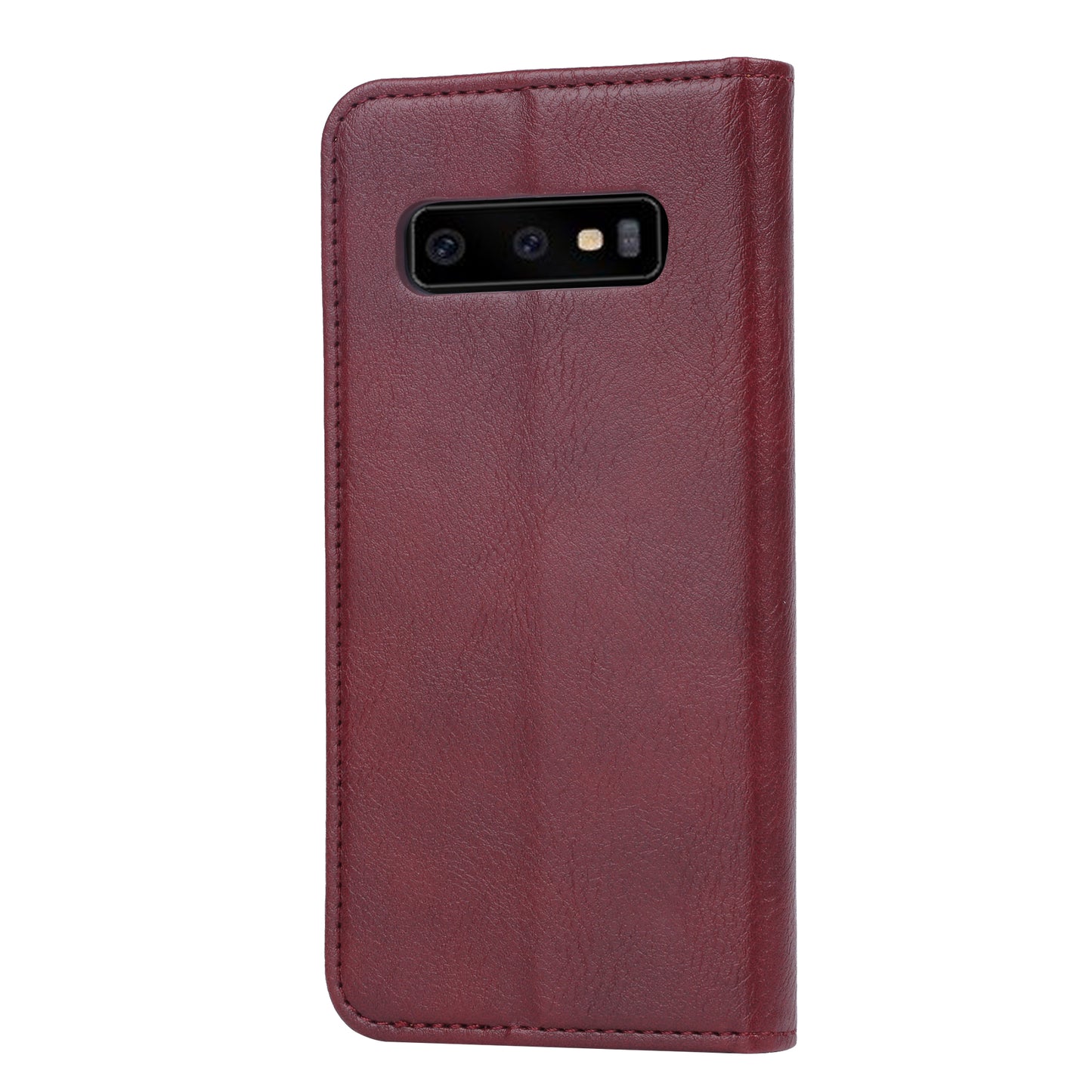 PU Leather Auto-absorbed Stand Wallet Phone Case for Samsung Galaxy S10
