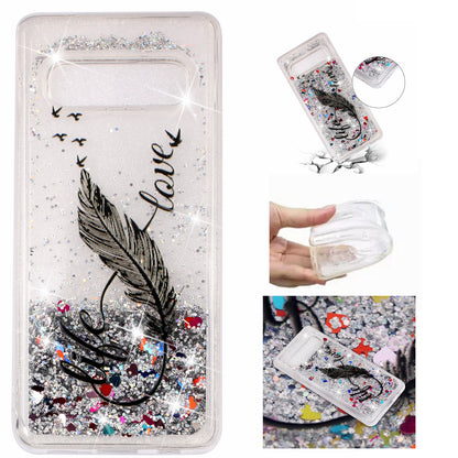 Dynamic Glitter Powder Sequins Patterned TPU Case for Samsung Galaxy S10