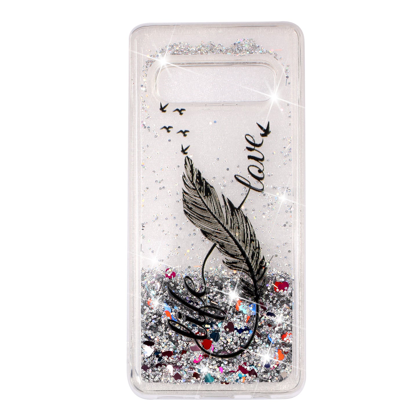 Dynamic Glitter Powder Sequins Patterned TPU Case for Samsung Galaxy S10