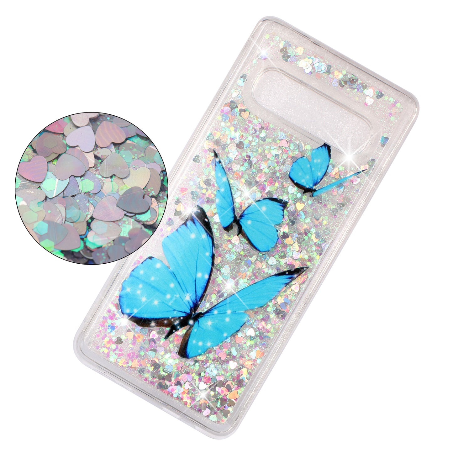 Dynamic Glitter Powder Sequins Patterned TPU Case for Samsung Galaxy S10