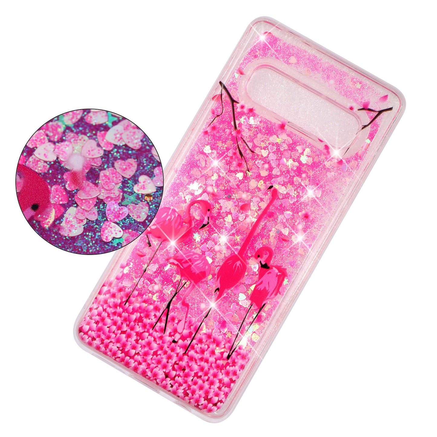 Dynamic Glitter Powder Sequins Patterned TPU Case for Samsung Galaxy S10