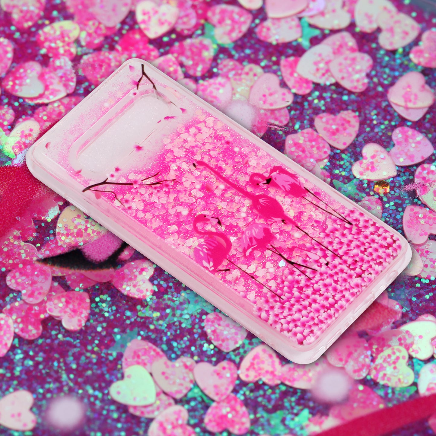 Dynamic Glitter Powder Sequins Patterned TPU Case for Samsung Galaxy S10