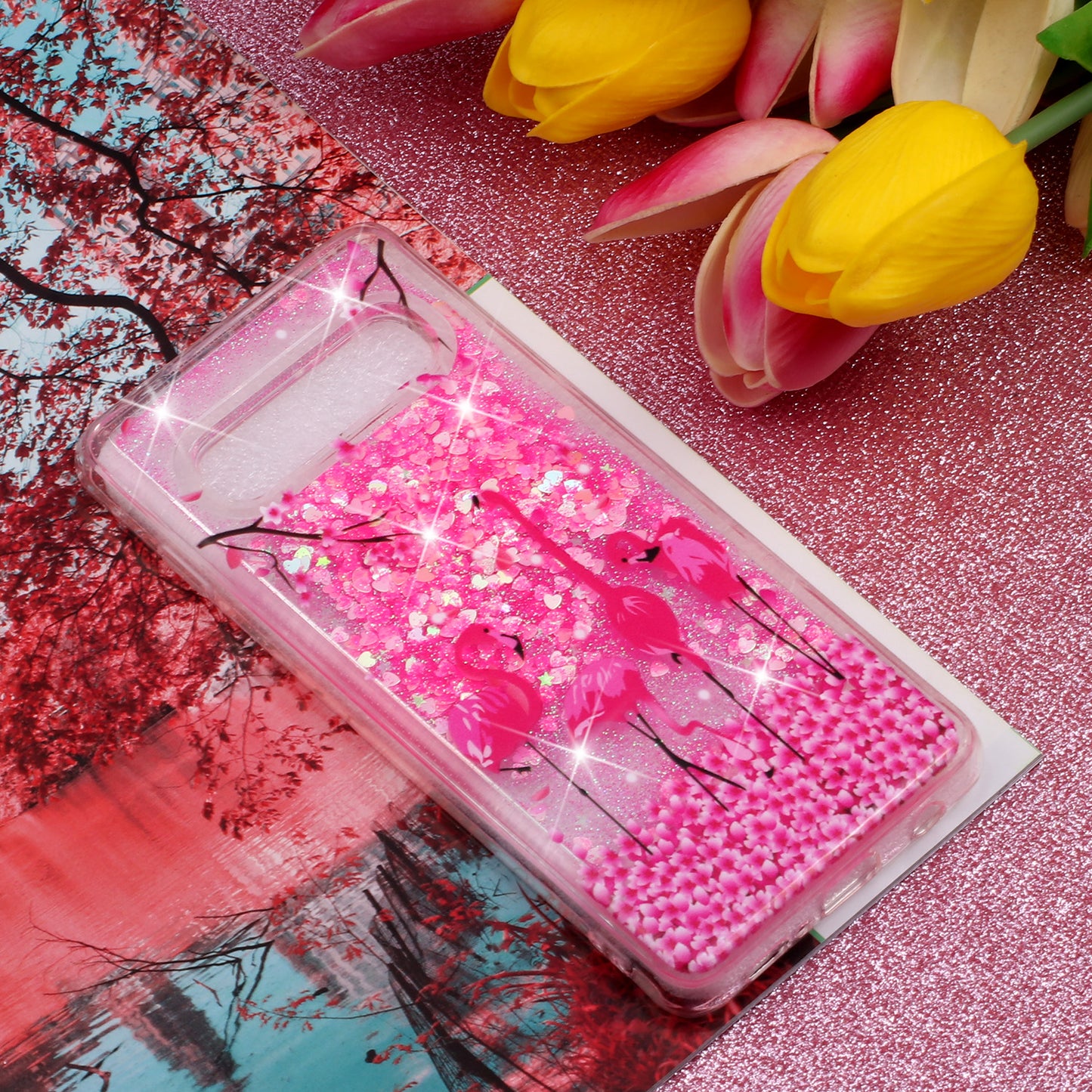 Dynamic Glitter Powder Sequins Patterned TPU Case for Samsung Galaxy S10