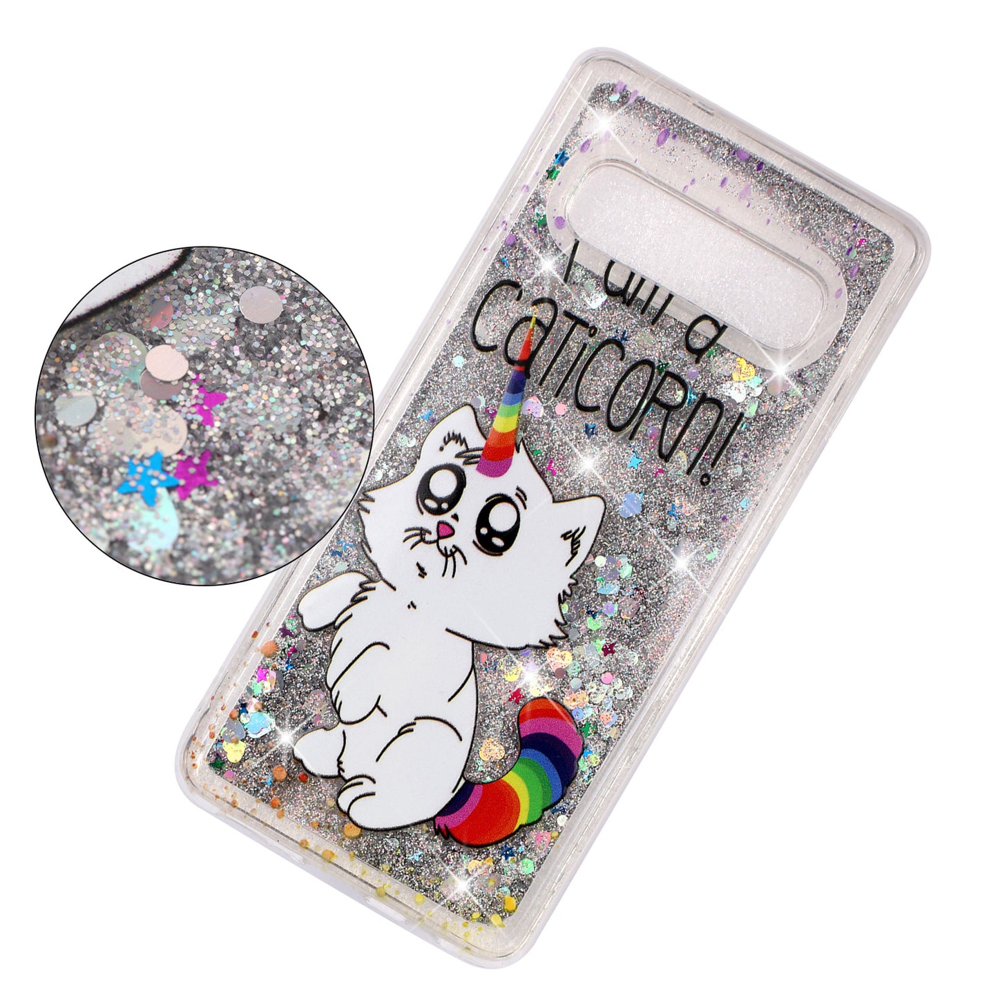 Dynamic Glitter Powder Sequins Patterned TPU Case for Samsung Galaxy S10