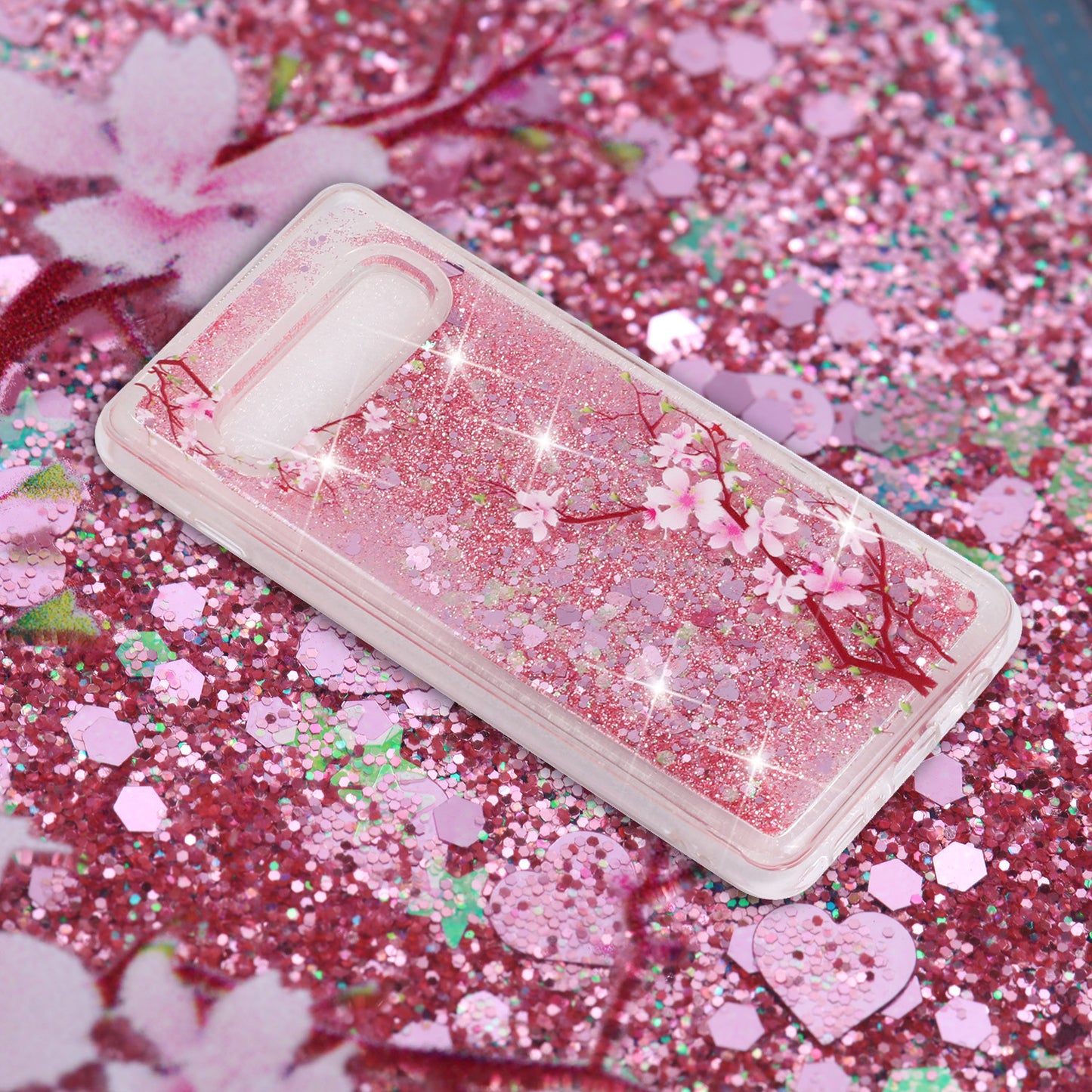 Dynamic Glitter Powder Sequins Patterned TPU Case for Samsung Galaxy S10