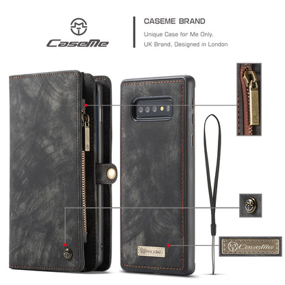 CASEME 008 Series for Samsung Galaxy S10 Plus Detachable 2-in-1 Multi-functional Wallet Split Leather Case