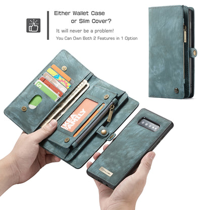 CASEME 008 Series for Samsung Galaxy S10 Plus Detachable 2-in-1 Multi-functional Wallet Split Leather Case