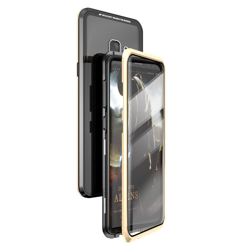 360 Degree Protection Magnetic Adsorption Glass Case Shell for Samsung Galaxy S9 SM-G960