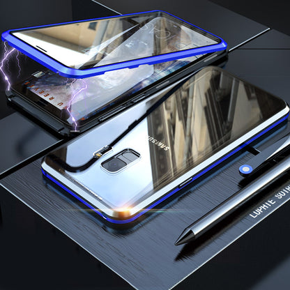 360 Degree Protection Magnetic Adsorption Glass Case Shell for Samsung Galaxy S9 SM-G960