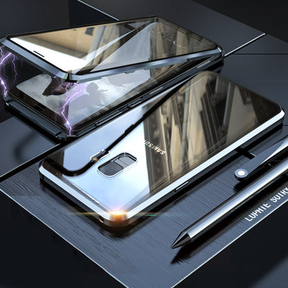 360 Degree Protection Magnetic Adsorption Glass Case Shell for Samsung Galaxy S9 SM-G960