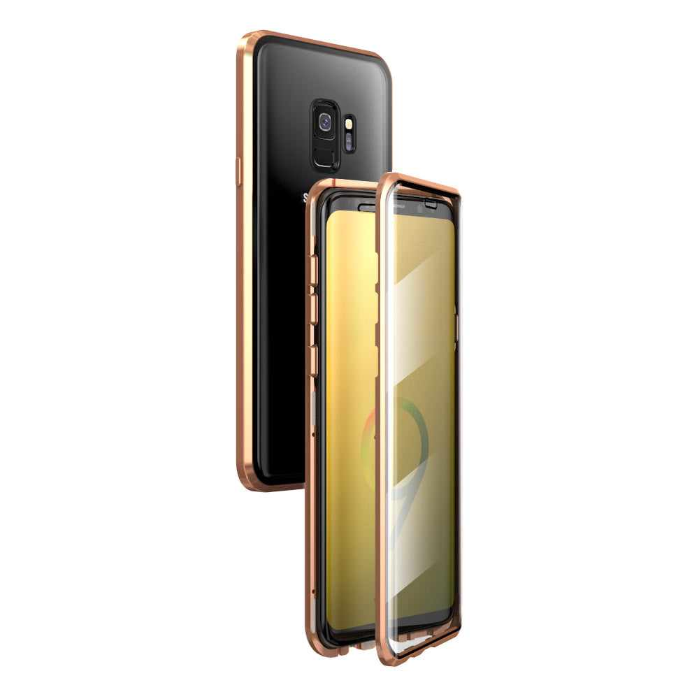 360 Degree Protection Magnetic Adsorption Glass Case Shell for Samsung Galaxy S9 SM-G960