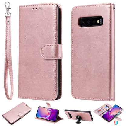 Magnetic KT Leather Series-3 Detachable 2-in-1 Wallet Leather Stand Case for Samsung Galaxy S10