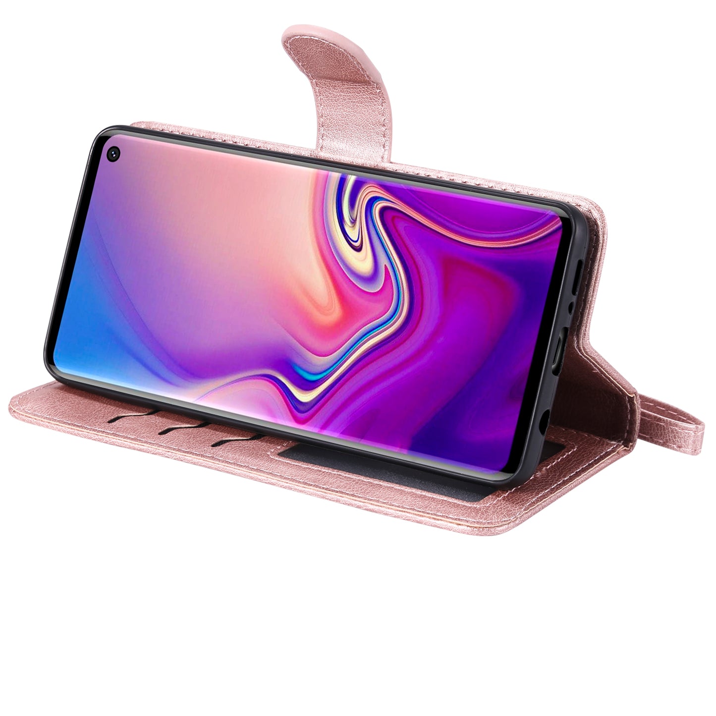 Magnetic KT Leather Series-3 Detachable 2-in-1 Wallet Leather Stand Case for Samsung Galaxy S10