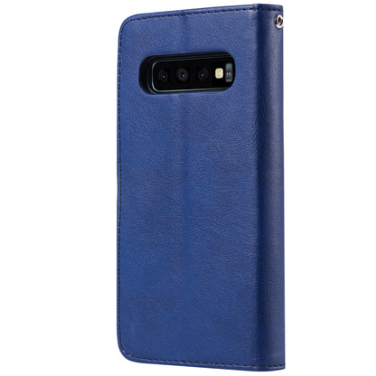Magnetic KT Leather Series-3 Detachable 2-in-1 Wallet Leather Stand Case for Samsung Galaxy S10