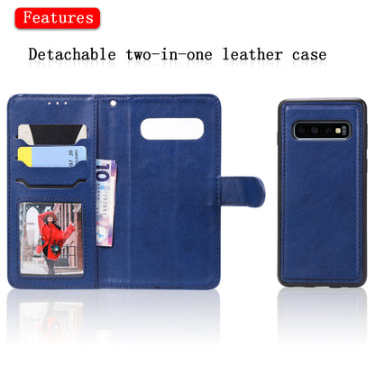 Magnetic KT Leather Series-3 Detachable 2-in-1 Wallet Leather Stand Case for Samsung Galaxy S10
