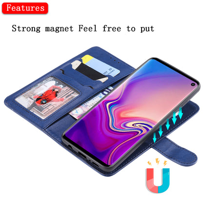 Magnetic KT Leather Series-3 Detachable 2-in-1 Wallet Leather Stand Case for Samsung Galaxy S10