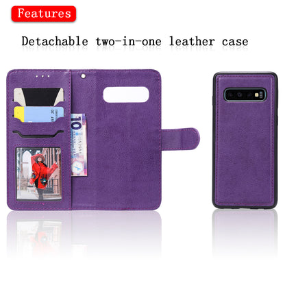 Magnetic KT Leather Series-3 Detachable 2-in-1 Wallet Leather Stand Case for Samsung Galaxy S10