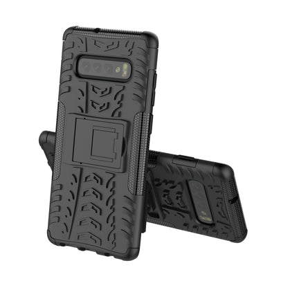 2-in-1 Tyre Pattern PC + TPU Hybrid Mobile Phone Case with Kickstand for Samsung Galaxy S10