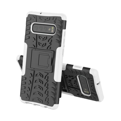 2-in-1 Tyre Pattern PC + TPU Hybrid Mobile Phone Case with Kickstand for Samsung Galaxy S10
