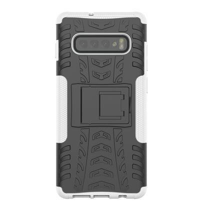 2-in-1 Tyre Pattern PC + TPU Hybrid Mobile Phone Case with Kickstand for Samsung Galaxy S10