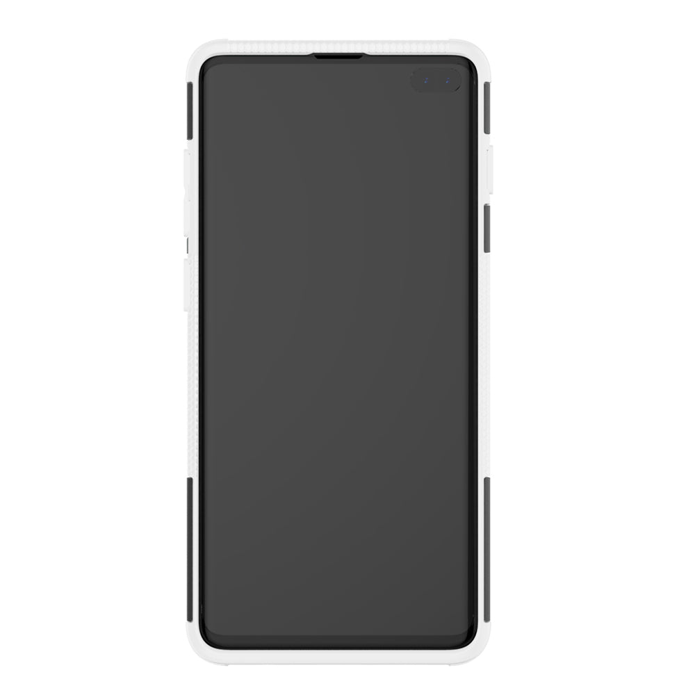 2-in-1 Tyre Pattern PC + TPU Hybrid Mobile Phone Case with Kickstand for Samsung Galaxy S10
