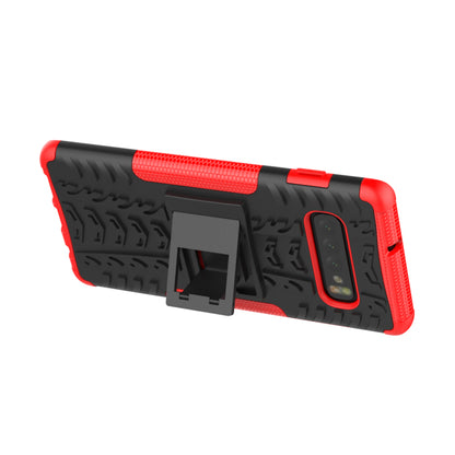 2-in-1 Tyre Pattern PC + TPU Hybrid Mobile Phone Case with Kickstand for Samsung Galaxy S10