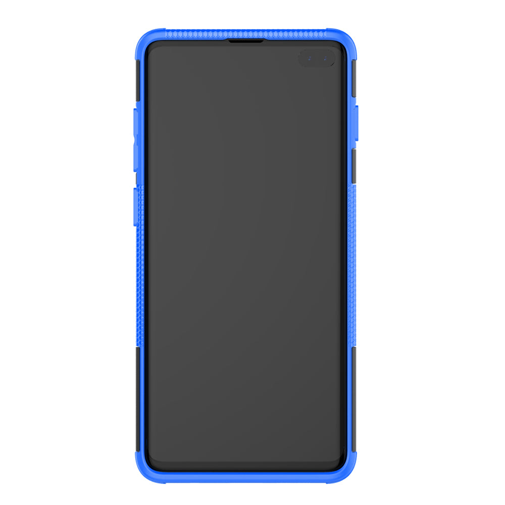 2-in-1 Tyre Pattern PC + TPU Hybrid Mobile Phone Case with Kickstand for Samsung Galaxy S10