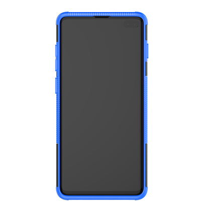 2-in-1 Tyre Pattern PC + TPU Hybrid Mobile Phone Case with Kickstand for Samsung Galaxy S10