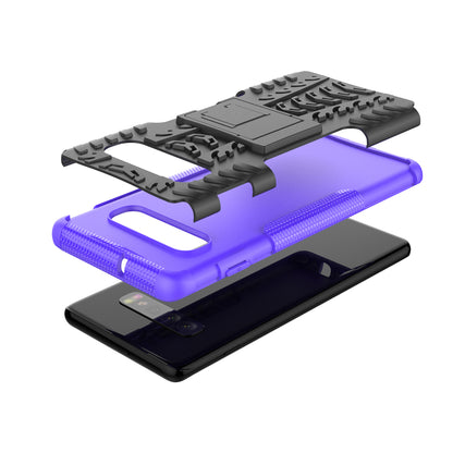2-in-1 Tyre Pattern PC + TPU Hybrid Mobile Phone Case with Kickstand for Samsung Galaxy S10