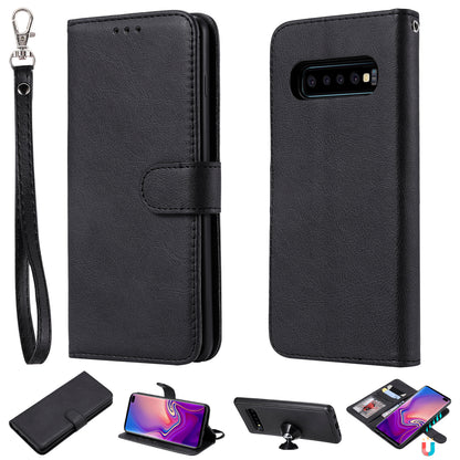Magnetic KT Leather Series-3 Detachable 2-in-1 PU Leather Case for Samsung Galaxy S10 Plus